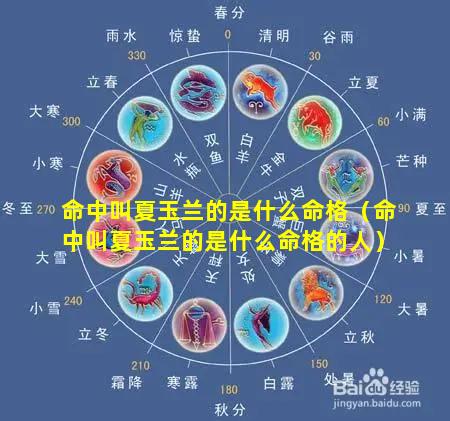 命中叫夏玉兰的是什么命格（命中叫夏玉兰的是什么命格的人）