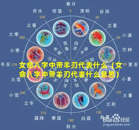 女命八字中带羊刃代表什么（女命八字中带羊刃代表什么意思）